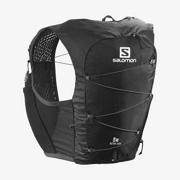 Salomon ACTIVE SKIN 8 Naisten Juoksureppu Mustat | FI-M1174