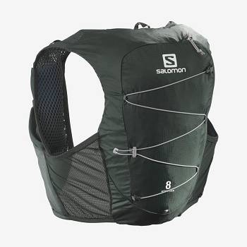Salomon ACTIVE SKIN 8 Naisten Juoksureppu Oliivinvihreä | FI-N2422