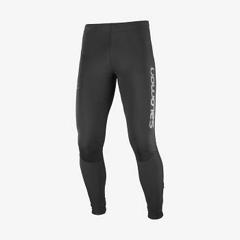 Salomon AGILE LONG Miesten Juoksuhousut Mustat | FI-O1418