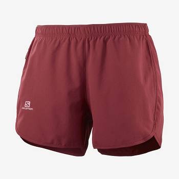 Salomon AGILE Naisten Shortsit Punainen | FI-A1759
