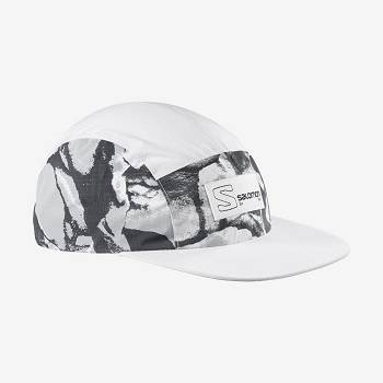 Salomon BONATTI WATERPROOF FIVE PANEL Miesten Hatut Valkoinen | FI-S2528