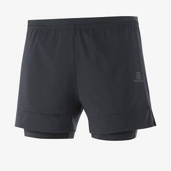 Salomon CROSS 2IN1 Miesten Shortsit Mustat | FI-A2053