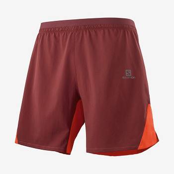 Salomon CROSS 7'' NO LINER Miesten Shortsit Punainen | FI-O1553