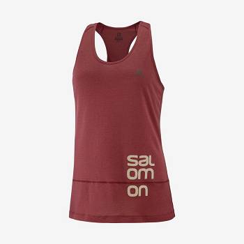 Salomon CROSS RUN GRAPHIC Naisten T Paidat Punainen | FI-M1937