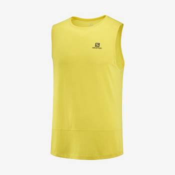 Salomon CROSS RUN Miesten T Paidat Keltainen | FI-S1884