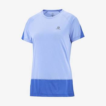 Salomon CROSS RUN Naisten T Paidat Sininen | FI-O1903