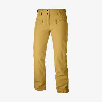 Salomon EDGE Naisten Hiihtohousut Keltainen | FI-L1620