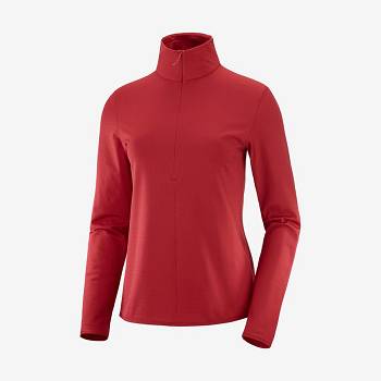 Salomon ESSENTIAL LIGHTWARM Naisten Huppari Punainen | FI-L2215