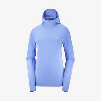 Salomon ESSENTIAL SEAMLESS Naisten Huppari Sininen | FI-A1227