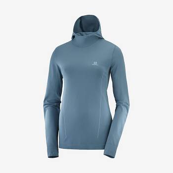 Salomon ESSENTIAL SEAMLESS Naisten Huppari Laivastonsininen | FI-M1601
