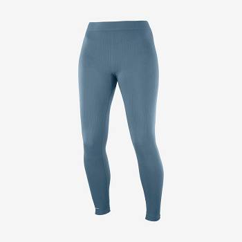 Salomon ESSENTIAL SEAMLESS Naisten Juoksuhousut Sininen | FI-N2086