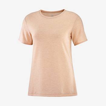 Salomon ESSENTIAL TENCEL Naisten T Paidat Beige | FI-O1679