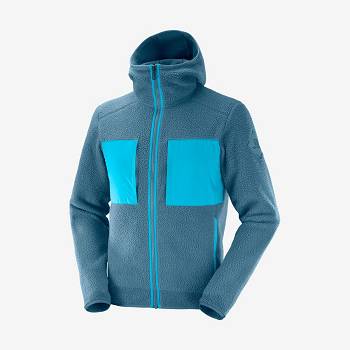Salomon ESSENTIAL WARM TEDDY Miesten Huppari Sininen | FI-wA1738