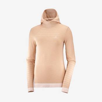 Salomon ESSENTIAL WOOL Naisten T Paidat Beige | FI-S1660