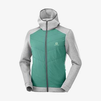 Salomon ESSENTIAL XWARM HYBRID Miesten Huppari Vihreä | FI-M2119