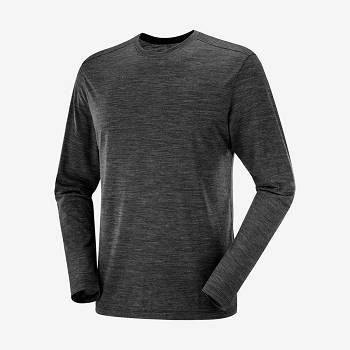 Salomon OUTLIFE MERINO BLEND Miesten T Paidat Mustat | FI-S2087