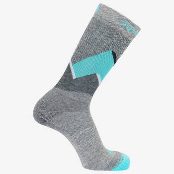 Salomon OUTLINE CREW 2-PACK Miesten Sukat Harmaat Turkoosi | FI-N1743