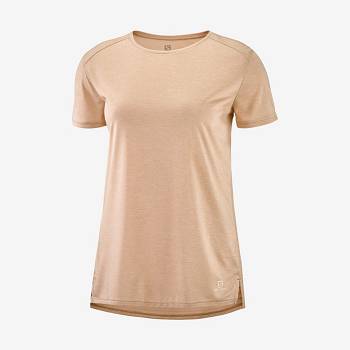 Salomon OUTLINE SUMMER Naisten T Paidat Beige | FI-O1595