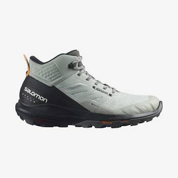 Salomon OUTPULSE MID GORE-TEX Miesten Retkeilykengät Mustat Turkoosi | FI-A1864