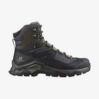 Salomon QUEST ELEMENT GORE-TEX Miesten Retkeilykengät Mustat Oliivinvihreä | FI-L1697