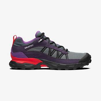 Salomon SHELTER LOW LEATHER Naisten Tennarit Harmaat Violetit | FI-N1085