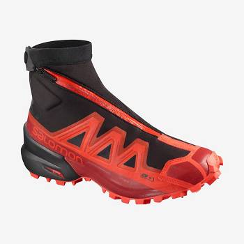Salomon SNOWSPIKE CLIMASALOMON™ WATERPROOF Miesten Maastojuoksukengät Mustat Punainen | FI-O2120