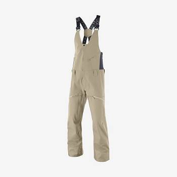 Salomon STANCE 3L BIB Miesten Hiihtohousut Beige | FI-N2534