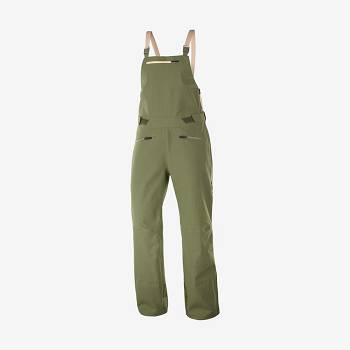 Salomon STANCE 3L BIB Naisten Hiihtohousut Oliivinvihreä | FI-S1912
