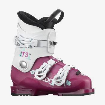 Salomon T3 RT GIRLY Lasten Monot Violetit Valkoinen | FI-M1566