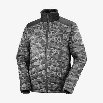 Salomon Takki ESSENTIAL XWARM DOWN Miesten Hiihtotakit Valkoinen Mustat | FI-A1584