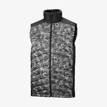 Salomon Takki ESSENTIAL XWARM DOWN Miesten Hiihtotakit Valkoinen Mustat | FI-M1405