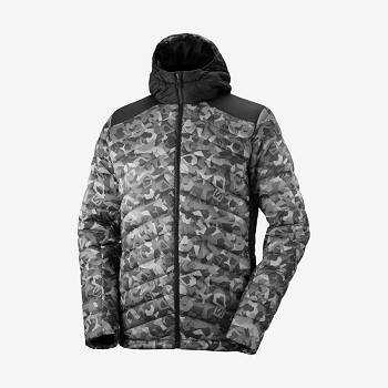 Salomon Takki ESSENTIAL XWARM DOWN Miesten Hiihtotakit Valkoinen Mustat | FI-O1180