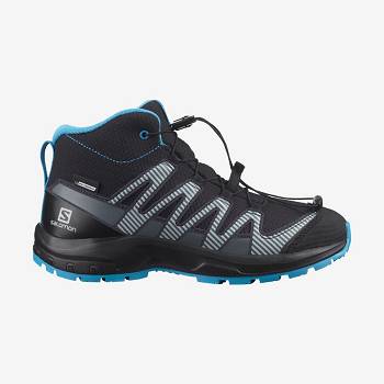 Salomon XA PRO V8 MID CLIMASALOMON™ WATERPROOF Lasten Maastojuoksukengät Mustat | FI-L1557