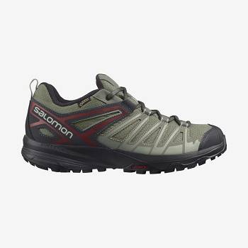 Salomon X CREST GORE-TEX Miesten Vaelluskengät Oliivinvihreä | FI-L1977