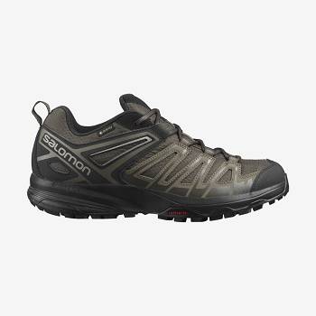 Salomon X CREST GORE-TEX Miesten Vaelluskengät Mustat Oliivinvihreä | FI-L2446
