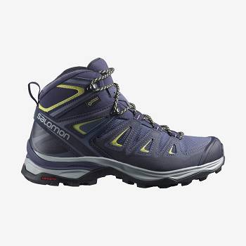 Salomon X ULTRA 3 WIDE MID GORE-TEX Naisten Vedenpitävät Kengät Sininen | FI-S1954