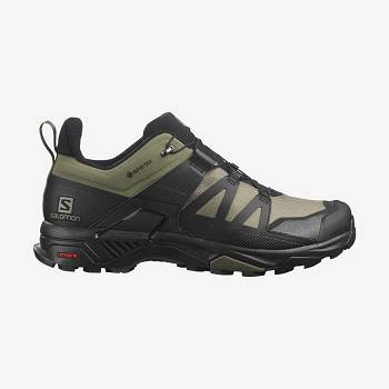 Salomon X ULTRA 4 WIDE GORE-TEX Miesten Vaelluskengät Oliivinvihreä Mustat | FI-L1403