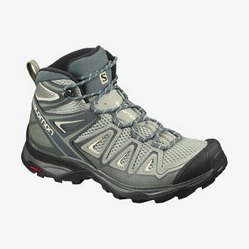 Salomon X ULTRA MID 3 AERO Naisten Retkeilykengät Harmaat Ruskea | FI-O1299