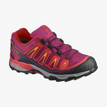 Salomon X-ULTRA MID GORE-TEX Lasten Vaelluskengät Punainen | FI-O2519