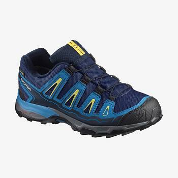 Salomon X-ULTRA MID GORE-TEX Lasten Vaelluskengät Sininen | FI-S1072
