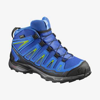 Salomon X-ULTRA MID GORE-TEX Lasten Vaelluskengät Sininen | FI-W1280