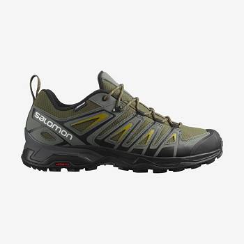 Salomon X ULTRA PIONEER CLIMASALOMON™ WATERPROOF Miesten Vaelluskengät Oliivinvihreä Mustat | FI-L1018