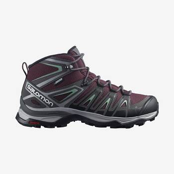 Salomon X ULTRA PIONEER MID CLIMASALOMON™ WATERPROOF Naisten Retkeilykengät Punainen | FI-W2220